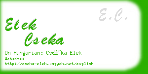 elek cseka business card